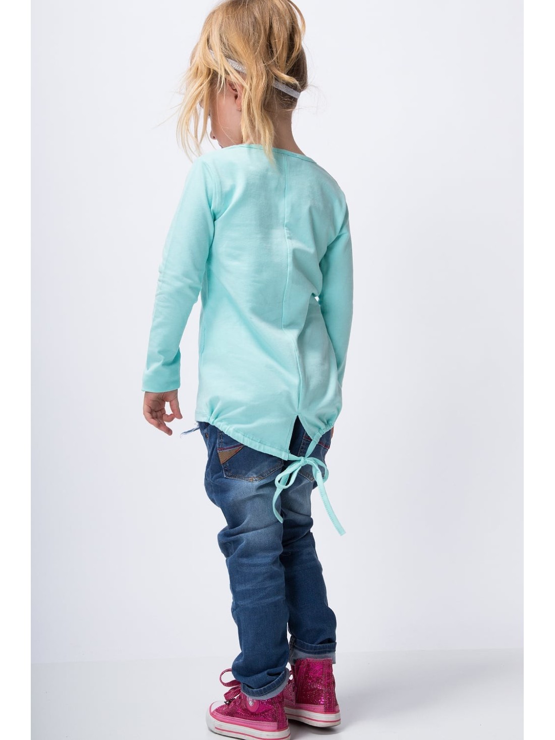 Blouse with patches, mint NDZ8129 - Online store - Boutique